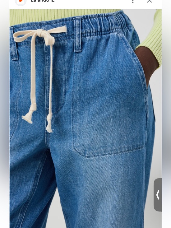 GAP Denim - GAP Women High-Rise Light Blue Denim Jeans with Functional Drawstring medium
